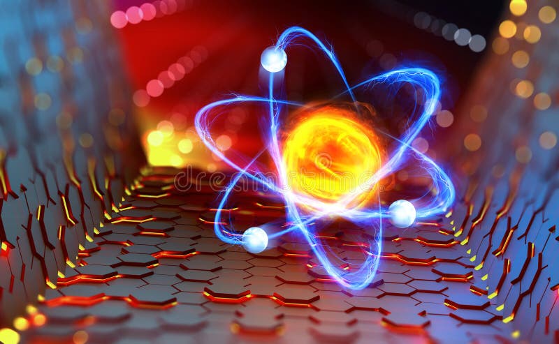 Reactor atómico Experimentos con el collider del hadron Investigación de la estructura de un átomo libre illustration Reactor atómico Experimentos con el collider del hadron Investigación de la estructura de un átomo libre illustration