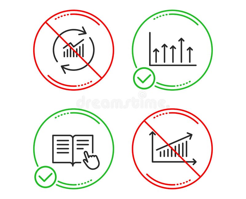 Read Instruction, Update Data And Growth Chart Icons Set ...