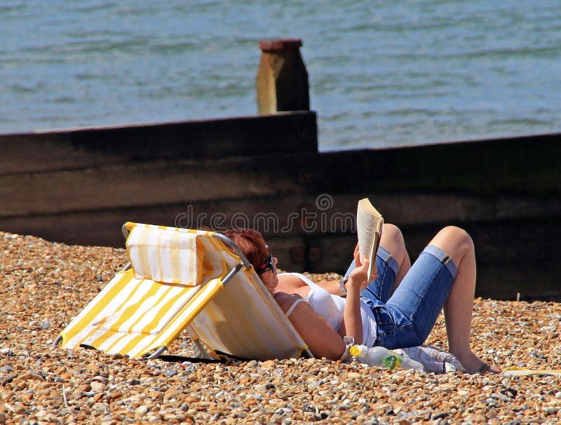 Female Sunbather Reading In A Bikini Royalty Free Stock My Xxx Hot Girl 