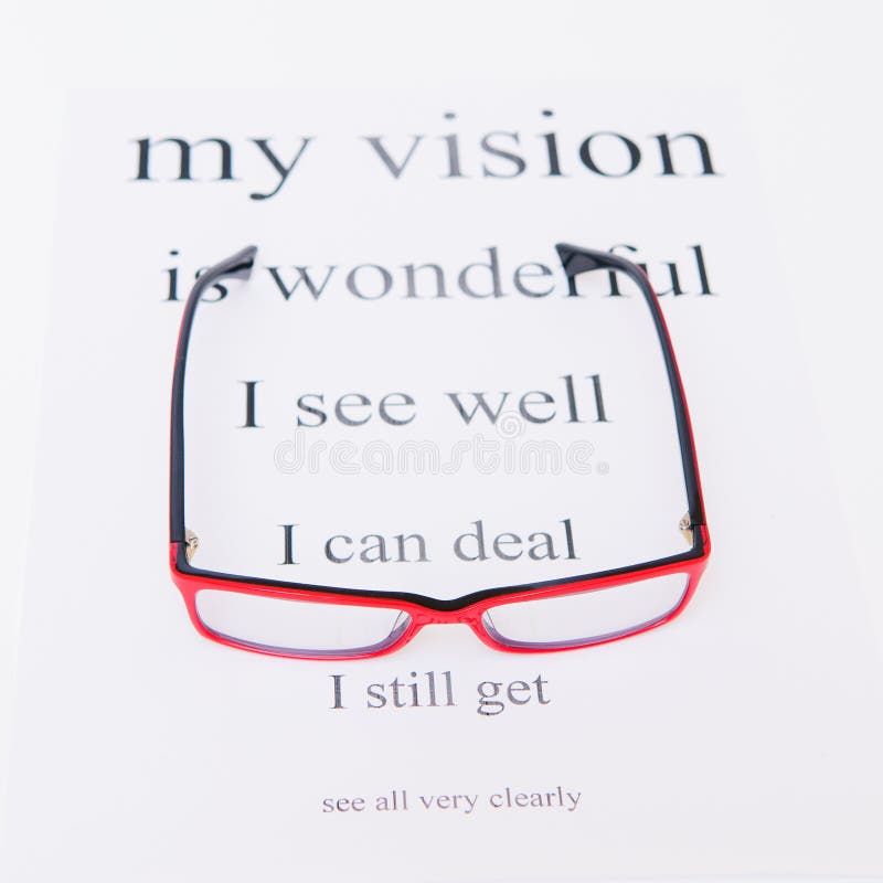 Reading Eyeglasses and Eye Chart Stock Image Image of health, myopia
