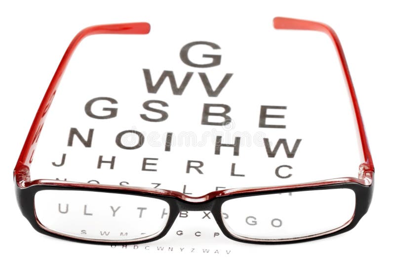 reading glasses with eye chart stock image image of depth reading glasses charts