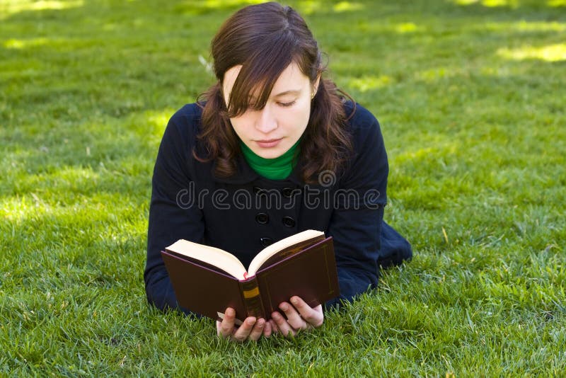 Reading on the grass