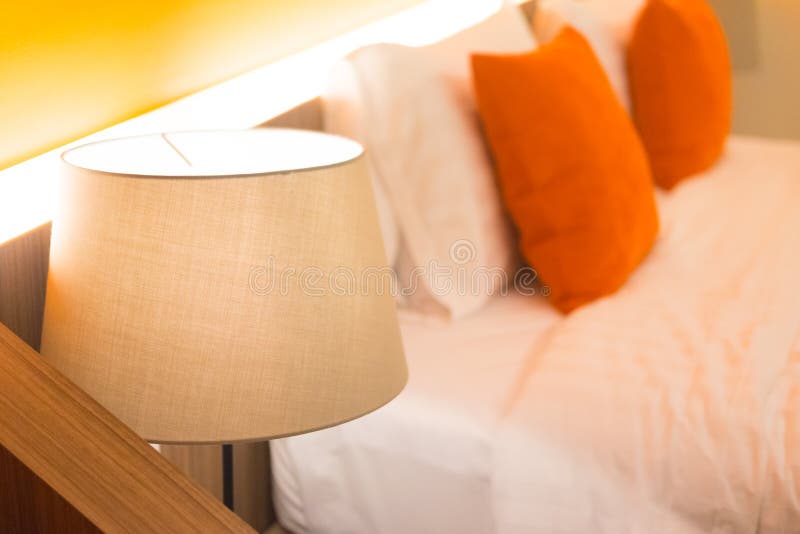 Reading Lamp on Bedside Table Stock Photo Image of condominium
