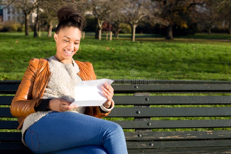 Reading letter stock photo. Image of letter, african - 48371950