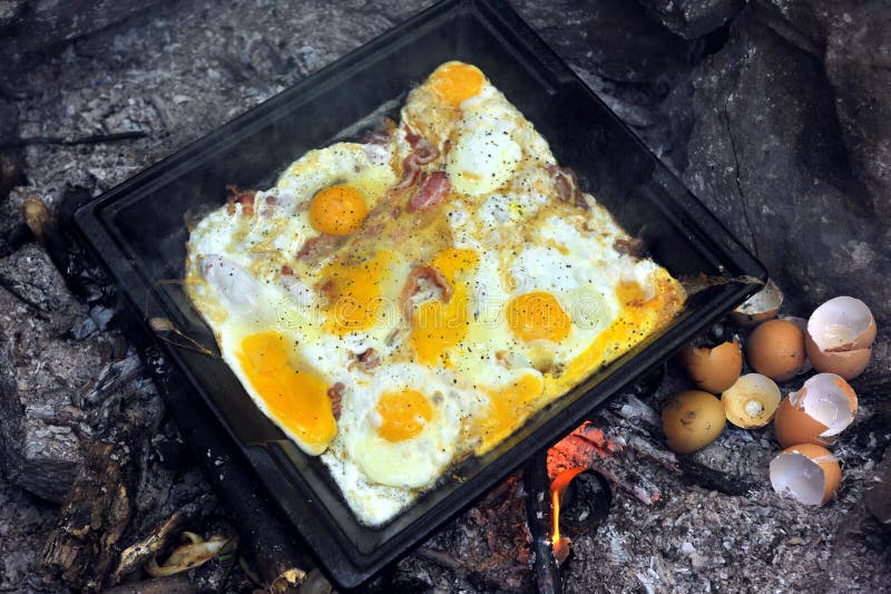 Ready for breakfast eggs at the tray