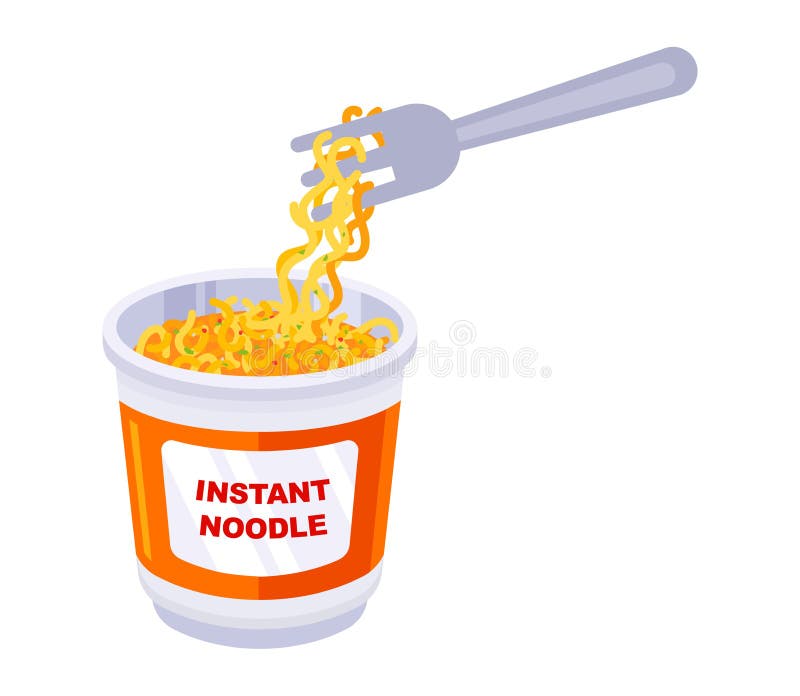 instant noodles clipart black