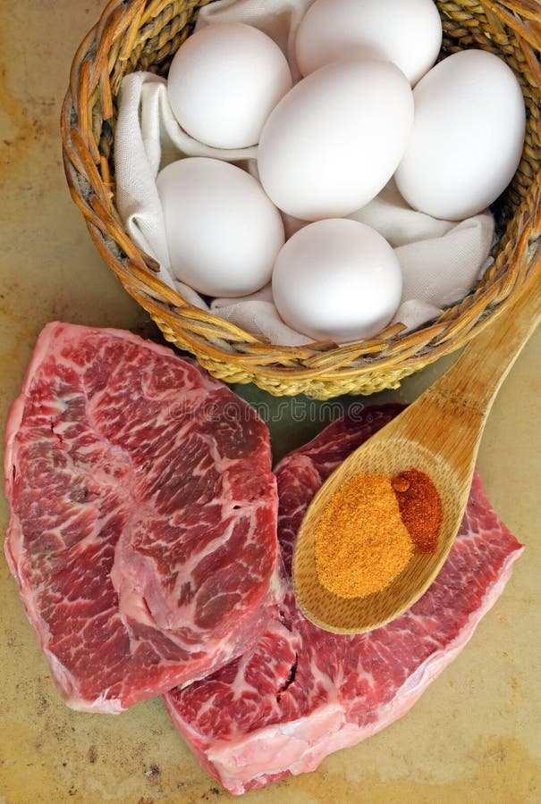 Ready To Cook Flat Iron Steak and Eggs Stock Image Image of nbeef