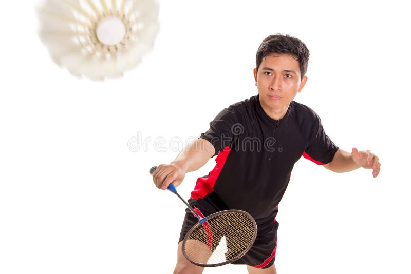 Badminton Player Arms Crossed Pose Isolated Stock Photo Image of