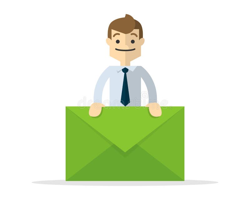Vector of a businessman holding a letter mail vector illustration Vector of a businessman holding a letter mail vector illustration