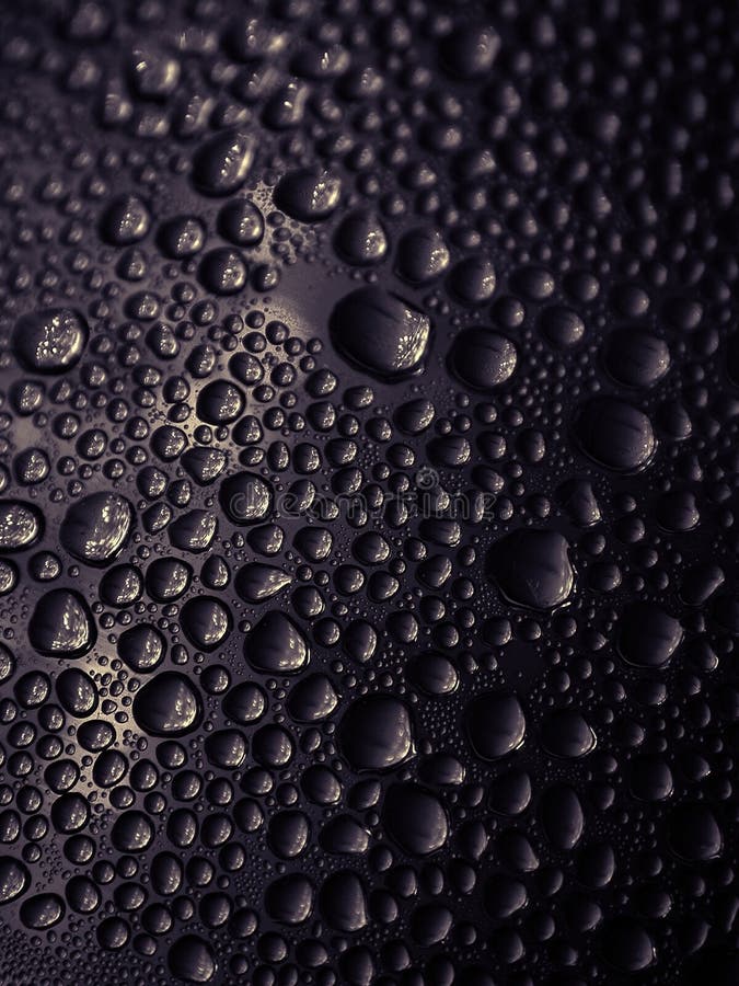 Real Black Water Drops Texture