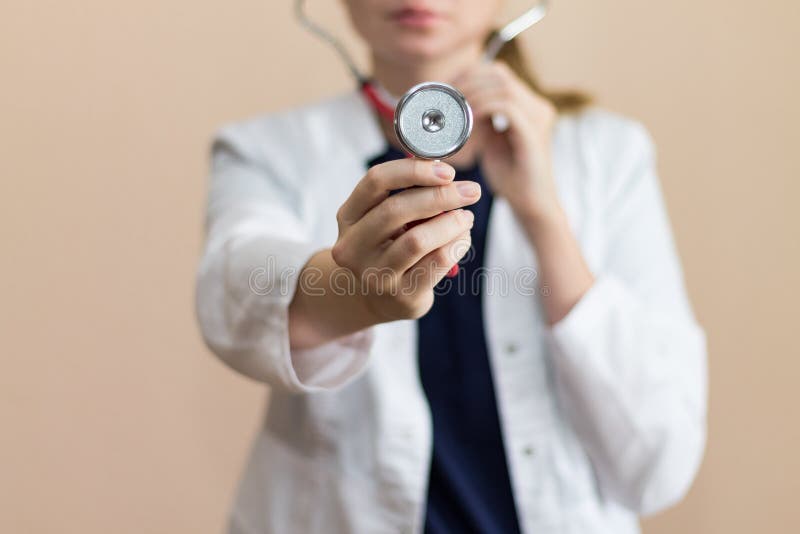 Real Doctor with Stethoscope Stock Photo Image of scientist, hospital