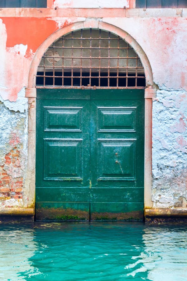 Real Door - Boat Pier in Venice royalty free stock photography