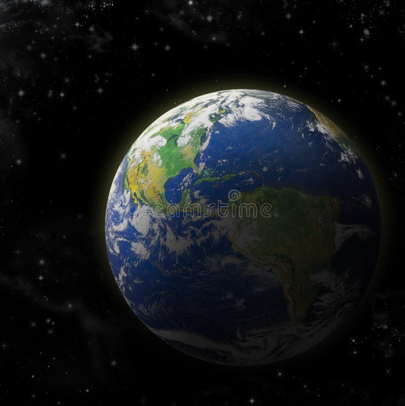 Real Earth Planet vector illustration