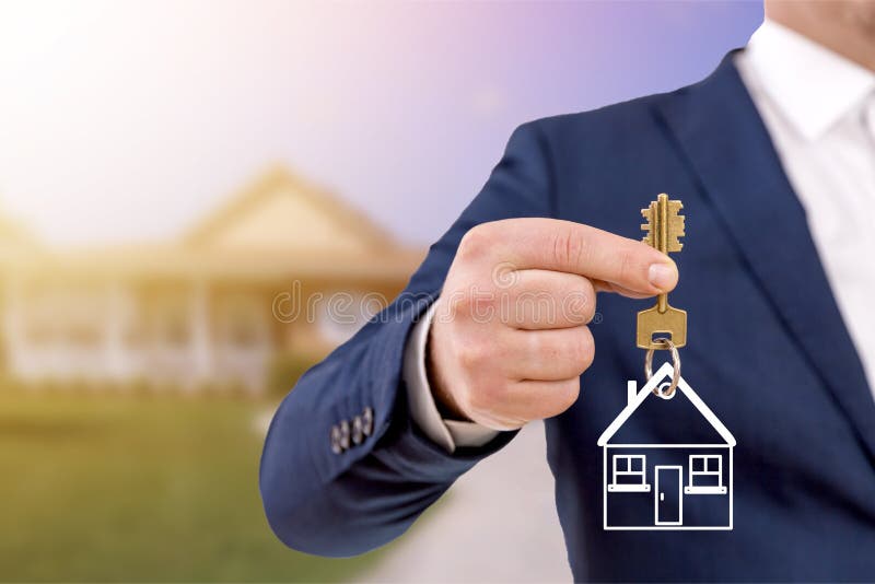 Real Estate Agent Holding Keys Stock Image - Image of mortgage, broker:  103587455