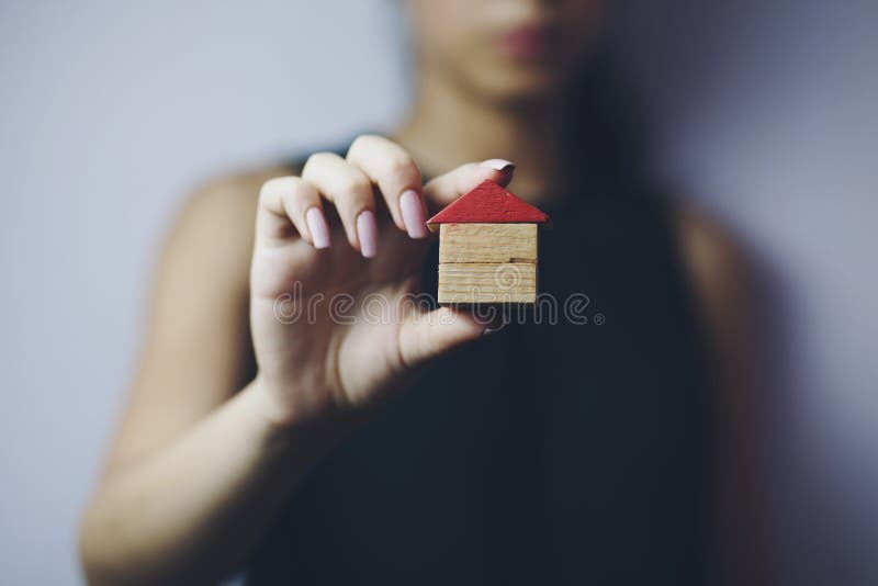 Woman hand house stock photos Woman hand house stock photos