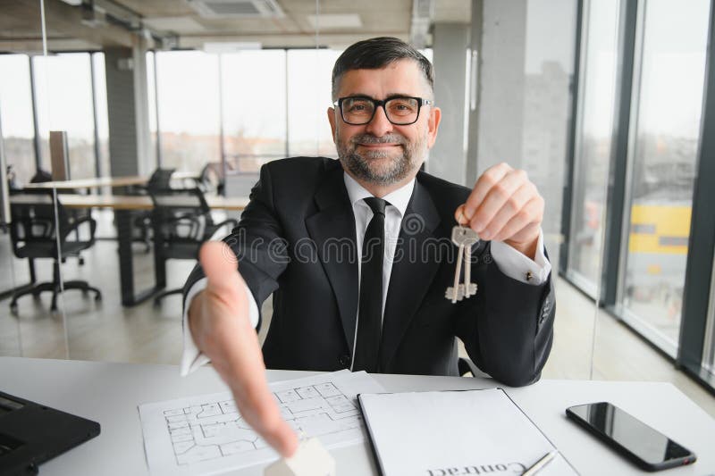 Real Estate Agent in Office Stock Photo Image of corporate, online