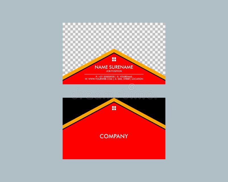 Real Estate Business Card Vector Template Stock Vector Illustration