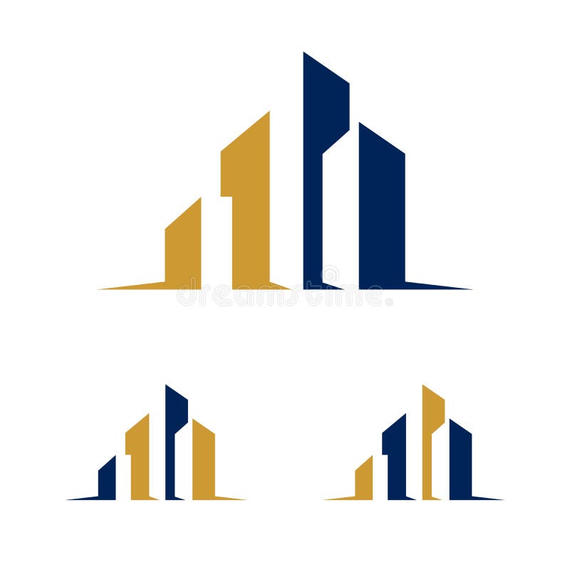 City Skyline For Real Estate Logo Design Stock Vector Illustration of