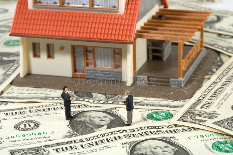 Real Estate Concept on Dollar Background Stock Image Image of