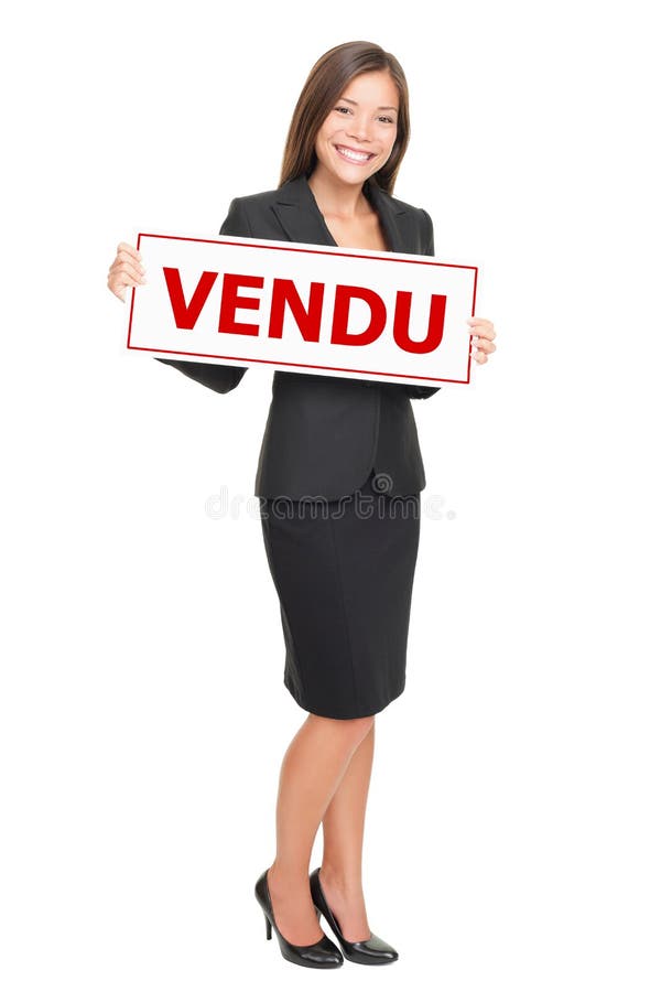 Real estate French sold sign - affiche vendu royalty free stock images Real estate French sold sign - affiche vendu royalty free stock images