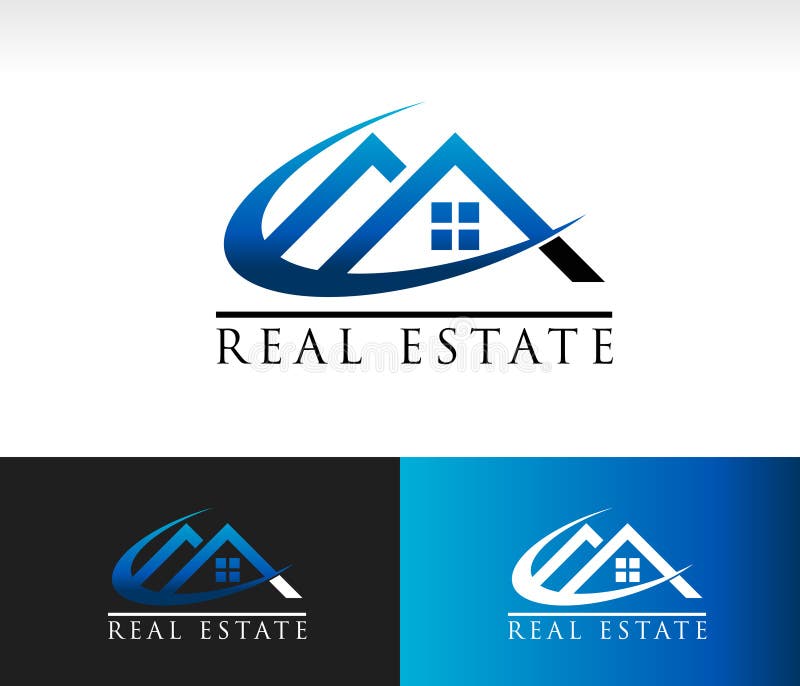 Real Estate-Huisdak Logo Icon royalty-vrije illustratie Real Estate-Huisdak Logo Icon royalty-vrije illustratie