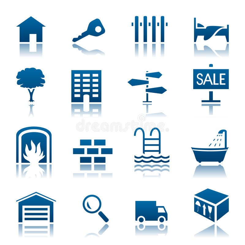 Real estate icon set vector illustration