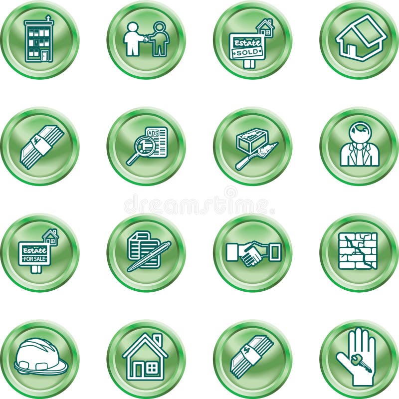 Real Estate Icons royalty free illustration