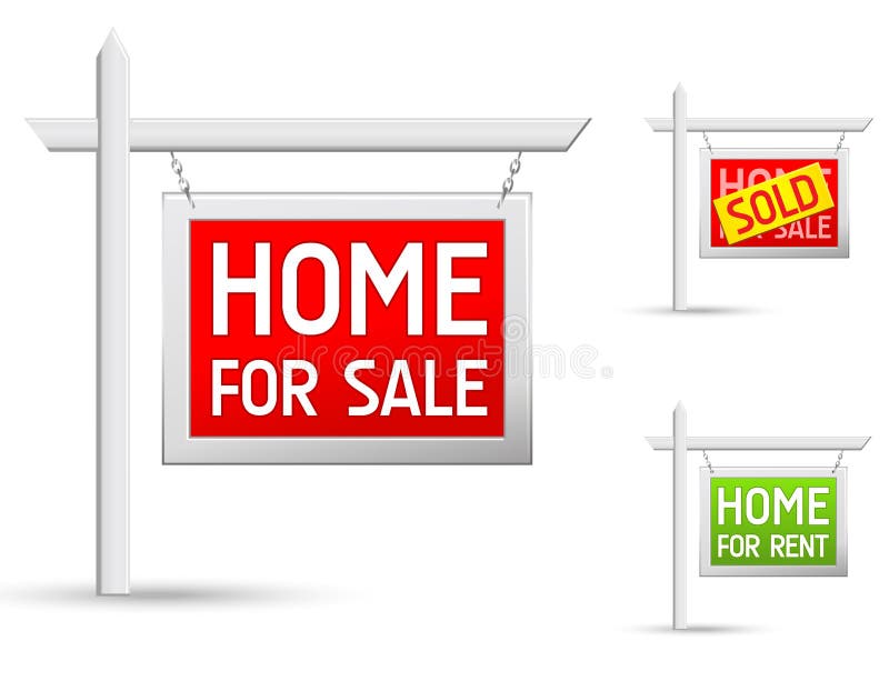 Real estate icons set royalty free illustration