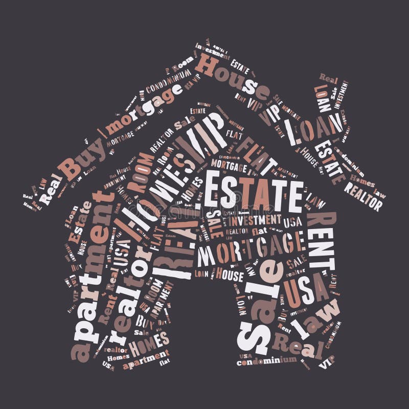 Real Estate Keywords Tag Cloud Vector Illustration Stock Vector Illustration of apartment