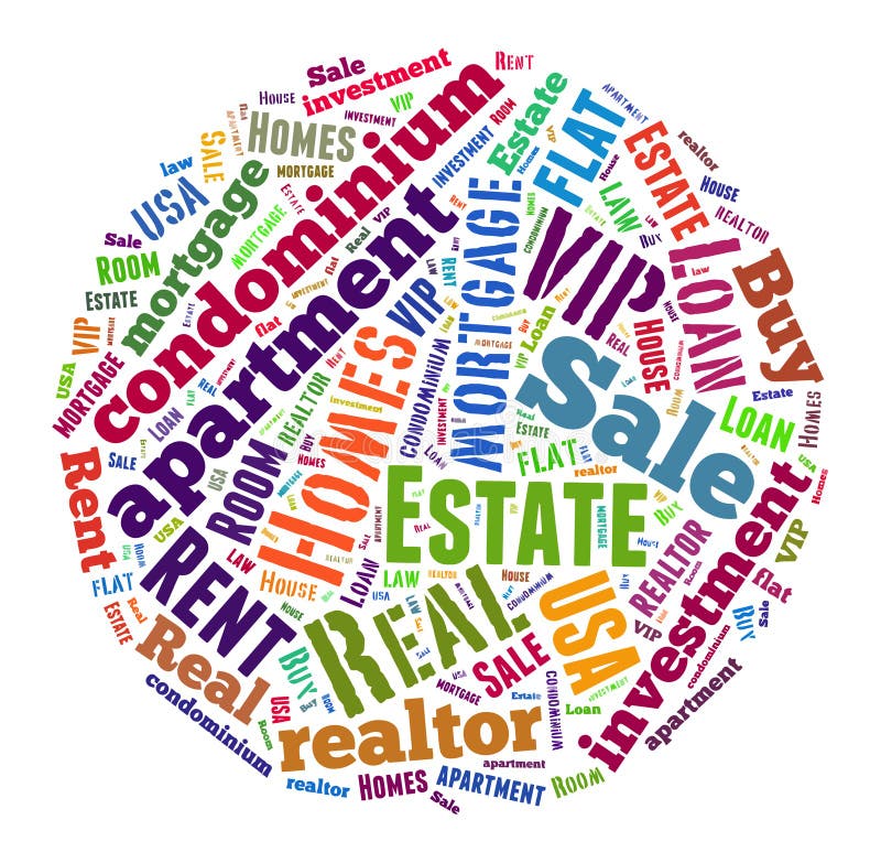 Real Estate Keywords Tag Cloud Vector Illustration Stock Vector Illustration of loan, moony