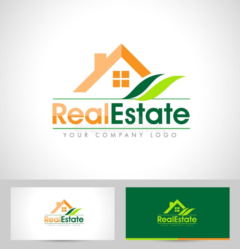 Real Estate Logo Design royaltyfri illustrationer Real Estate Logo Design royaltyfri illustrationer