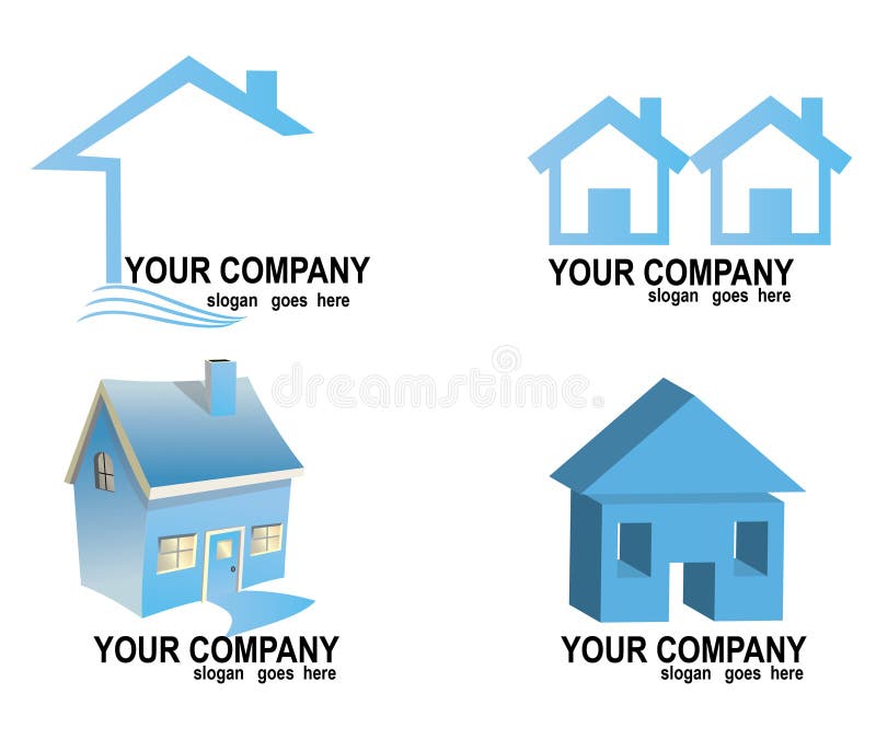 Real estate logos set stock illustration Real estate logos set stock illustration