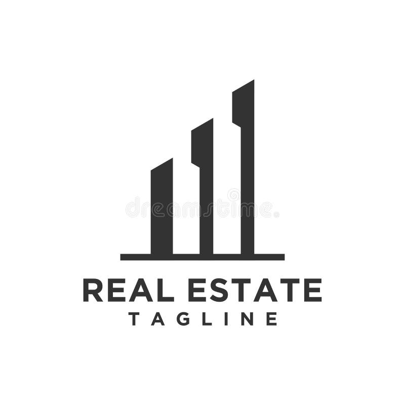 Real Estate luxuoso Logo Design ilustração royalty free Real Estate luxuoso Logo Design ilustração royalty free