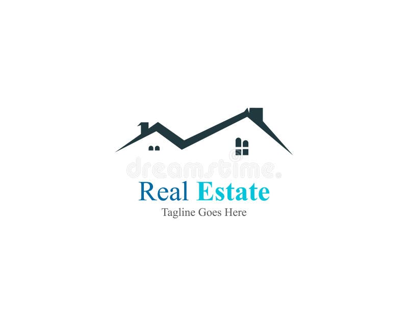 Real estate property logo design for business royalty free illustration