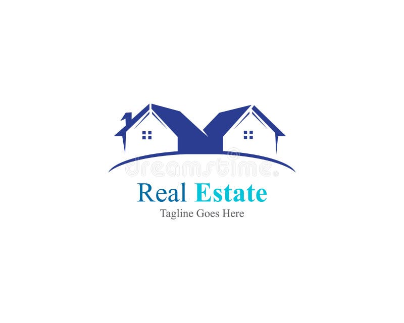 Real estate property logo design for business vector illustration