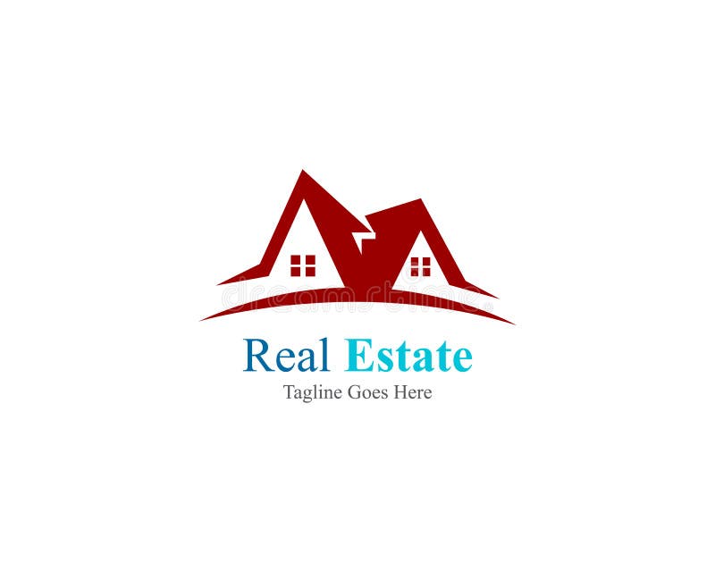 Real estate property logo design for business vector illustration