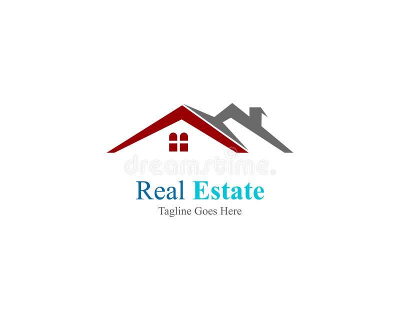 Real estate property logo design for business royalty free illustration