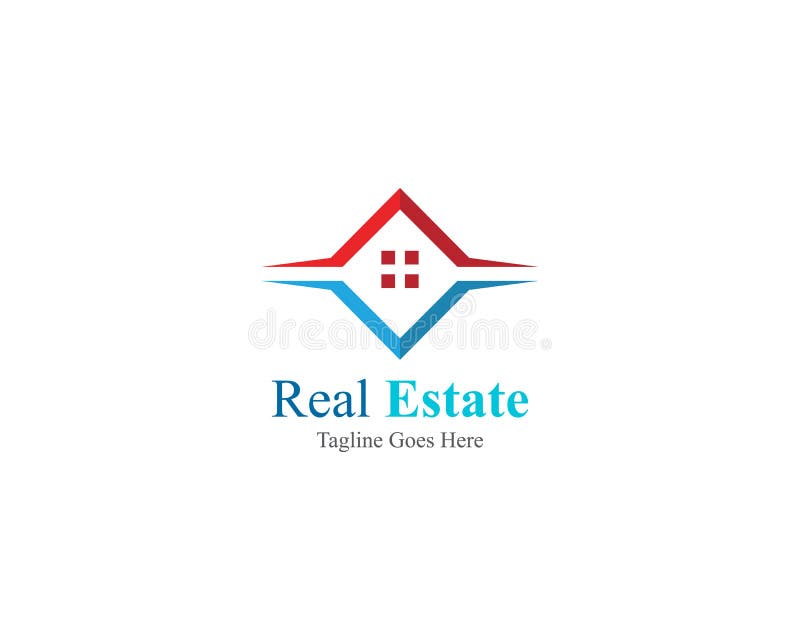 Real estate property logo design for business royalty free illustration