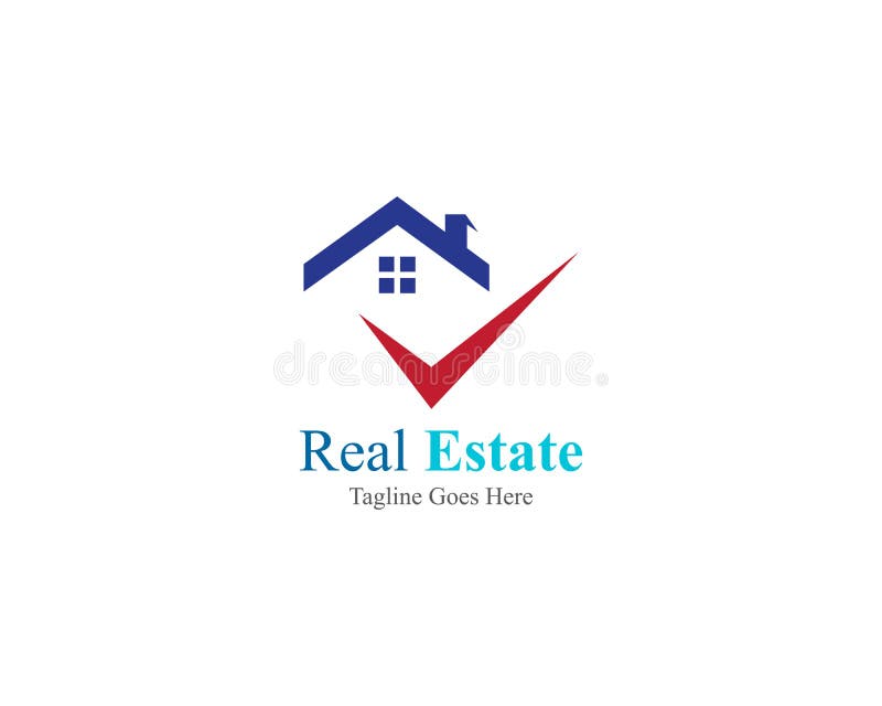 Real estate property logo design for business royalty free illustration