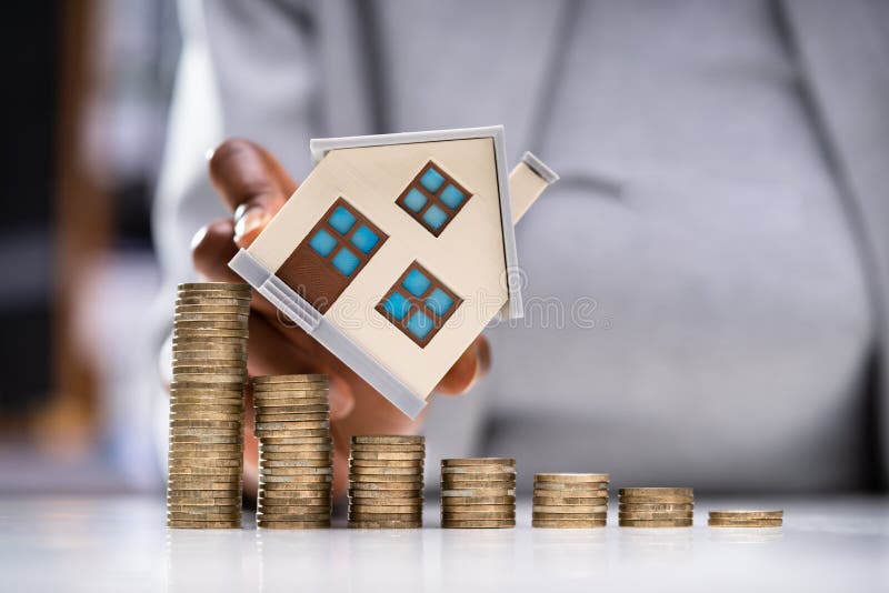 Real Estate Property Value Decrease And Price Fall. Estate decrease stock images, royalty-free photos and pictures