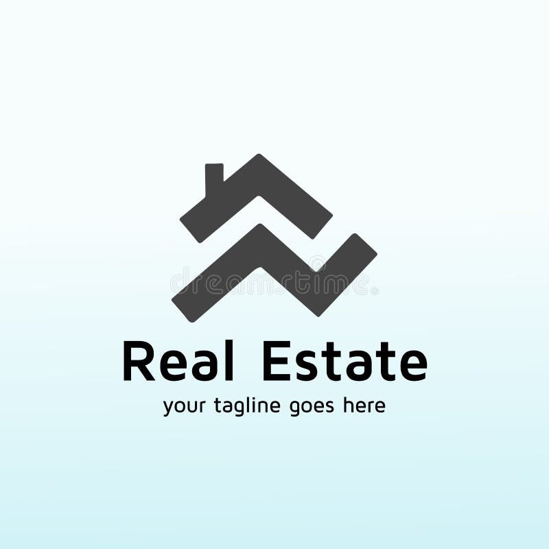 Real Estate Services Sector Logo Design Letter N Stock Vector