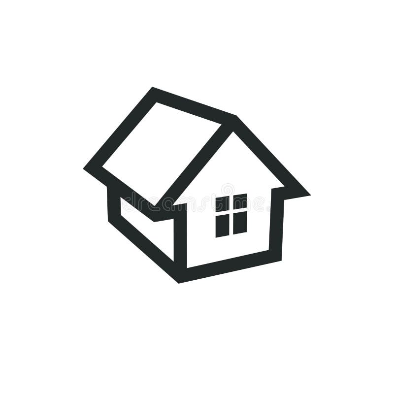 Real estate simple business icon on white background