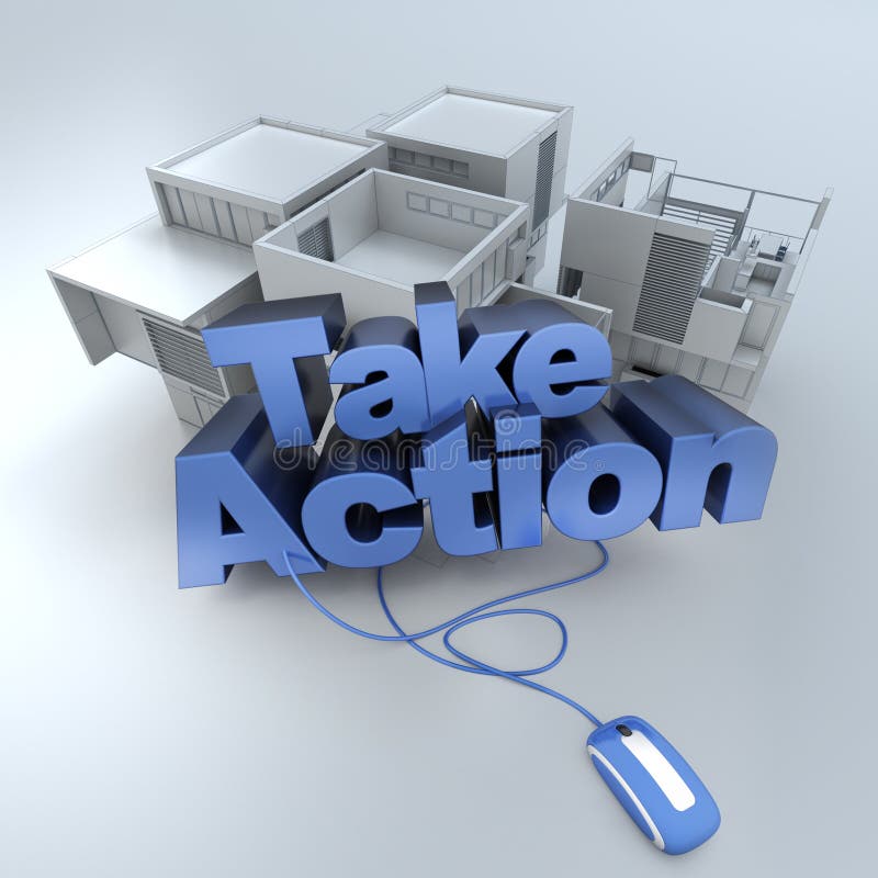 Real Estate, take action vector illustration