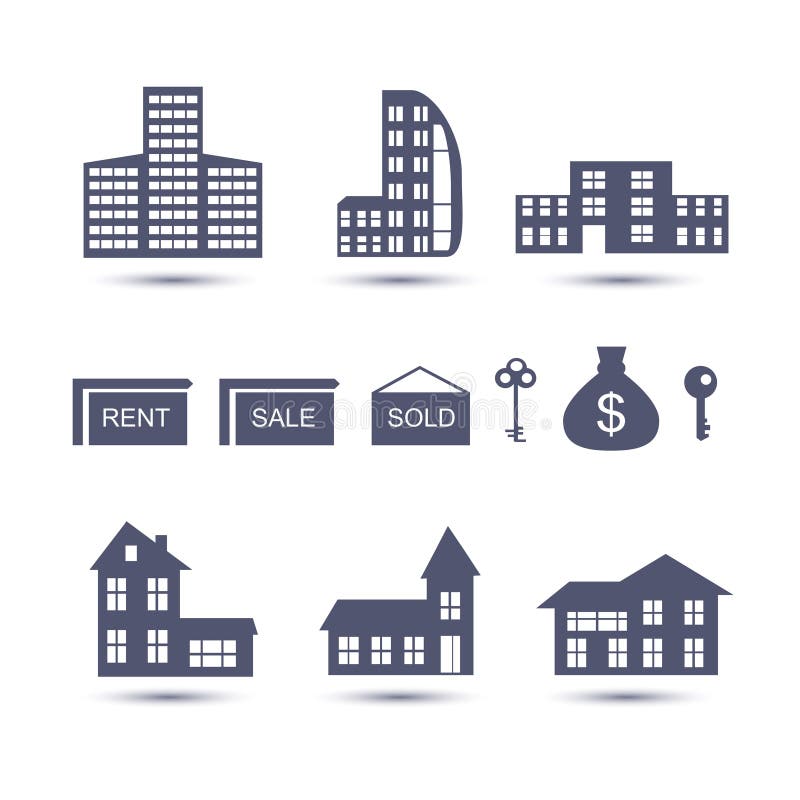 Real Estate vector le icone royalty illustrazione gratis Real Estate vector le icone royalty illustrazione gratis