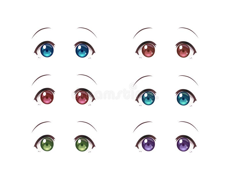 Real eyes of anime manga girls Royalty Free Vector Image