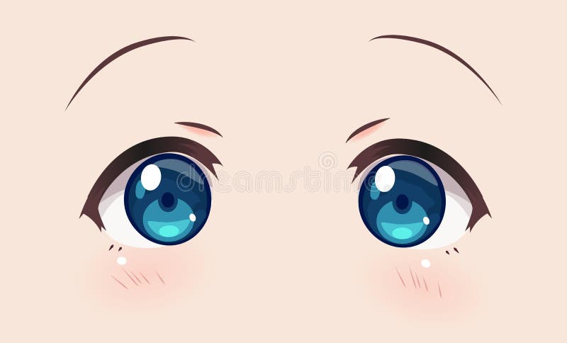 Real eyes anime manga girls Royalty Free Vector Image