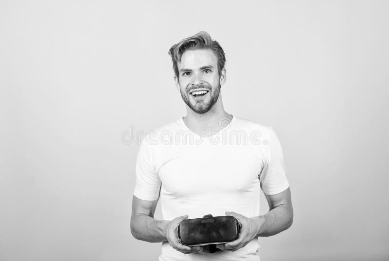 Real Happiness. Working on Programing Project. Virtual Reality Goggles