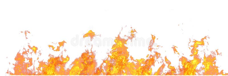 Real Line of Fire Flames Isolated on White Background. Mockup on White of  Wall of Fire. Stock Photo - Image of empty, flames: 122103574