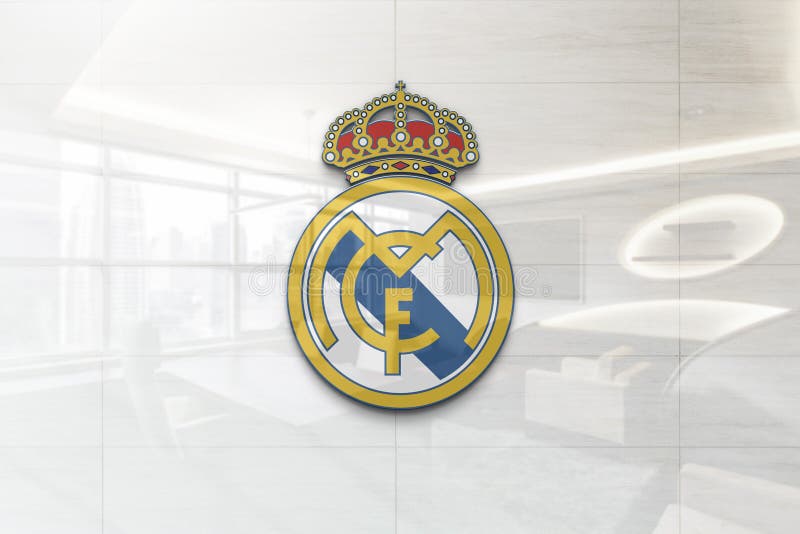 Real Madrid Club De Futbol on Glossy Office Wall Realistic Texture  Editorial Stock Image - Illustration of meaning, business: 207165104