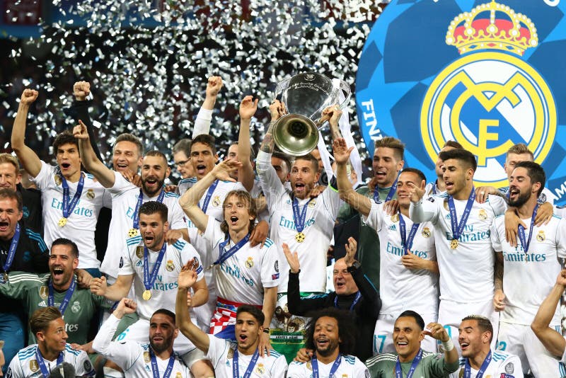 Real Madrid 2018 di finale della lega di campioni di UEFA v Liverpool, Kiev, immagine stock Real Madrid 2018 di finale della lega di campioni di UEFA v Liverpool, Kiev, immagine stock